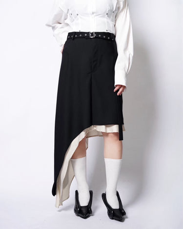 【SATORU SASAKI】<br>DOUBLE LAYERED MINI SKIRT