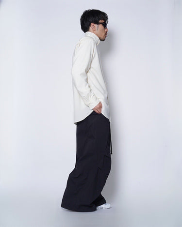【OVERCOAT】<br>DROPPED SHOULDER TOP<br>with SHIRTS COLLAR