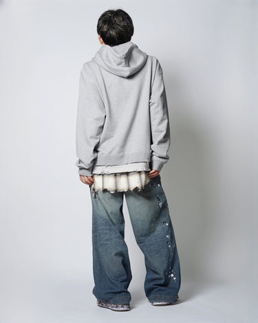 【Maison MIHARA YASUHIRO】<br>TRIPLE LAYERED HALF ZIP HOODIE