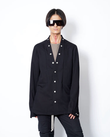 【RICK OWENS】<br>LARRY FOGPOCKET SHIRT -WT-