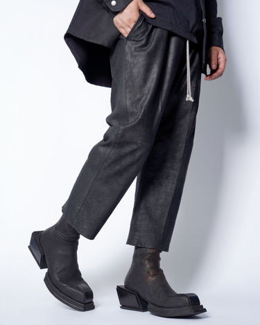 【POLLACKI】<br>No.38 HAND DYED REVERSE HORSE LEATHER LEATHER HEEL BOOTS