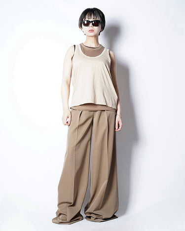 【MAXMARA】<br>"LIBBRA"<br>WOOL/MOHAIR<br>2TUCK WIDE TROUSER