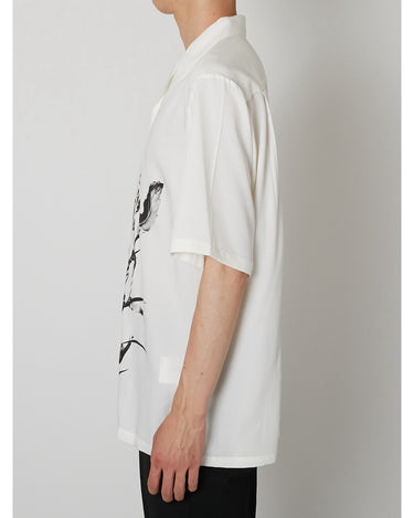27SS予約受付中<br>【TAAKK】<br>FROWER PRINT Open-Collar Shirt