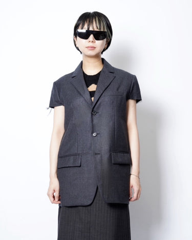 【INSCRIRE】<br>WOOL GABARDINE<br>SHORT SLEEVE<br>JACKET