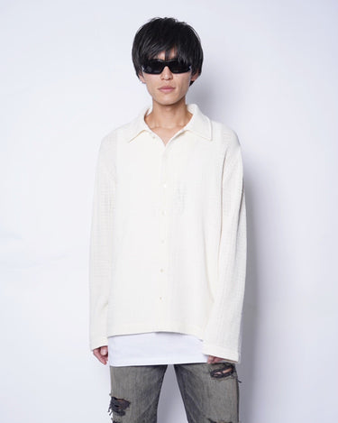 【Maison Margiela 1,10】<br>OVERSIZED KNIT SHIRTS CARDIGAN