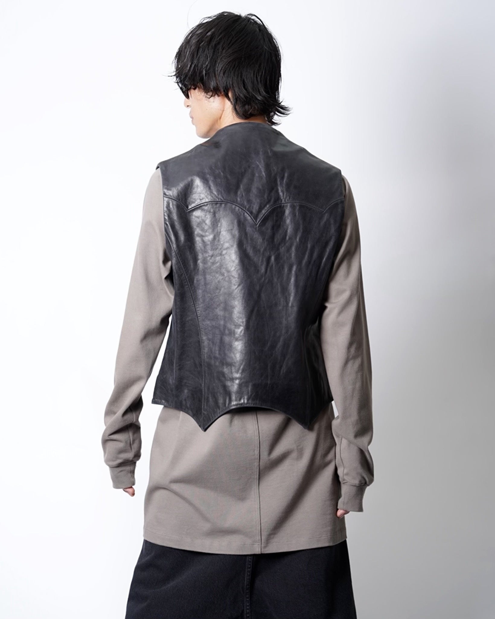 MASU(エムエーエスユー)-BAT LEATHER VEST -Amanojak.