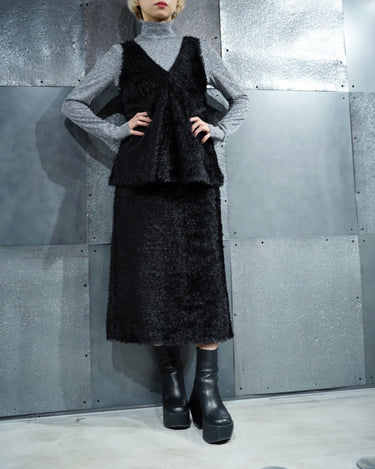 【08sircus】<br>ヘアリーカット<br>ジャカード<br>キャミソールトップ