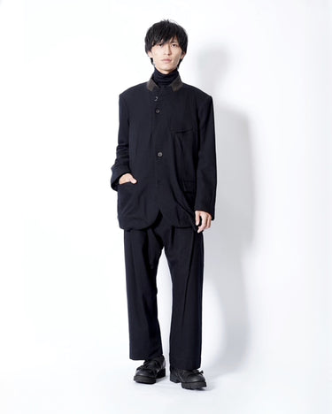【ZIGGY CHEN】<br>DROP-CROTCH TAPERED TROUSERS