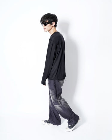 イベント期間限定アイテム<br>(6月27日～7月5日まで)<br>【KANEMASA PHIL】<br>36G Wool LS Tee (BLACK)