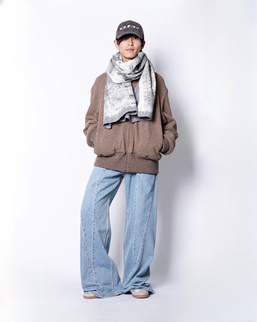 【SILVANA MANETTI】<br>"PAINTING 300" SCARF -silk/cashmere-