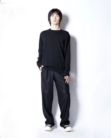 【OVERCOAT】<br>DRAWSTRING TROUSER IN WOOL FLANNEL