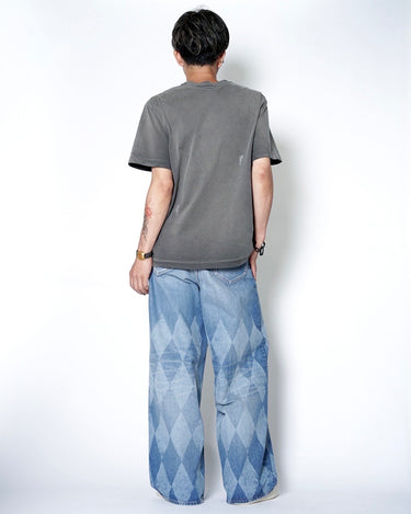 [Masu]<br>Argyle Leather Sports Jacket