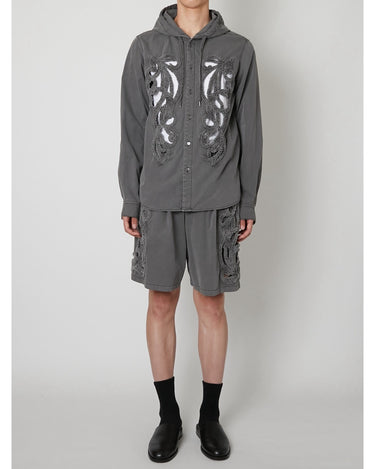 27SS予約受付中<br>【TAAKK】<br>GARMENT DYED Hooded Shirt
