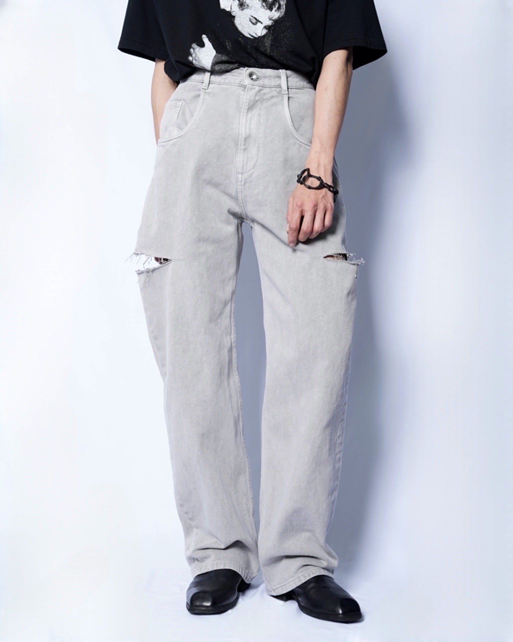 Maison Margiela(メゾンマルジェラ) -CUT OUT DENIM PANTS-Amanojak.