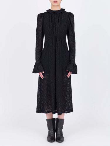 26AW予約受付中<br>【VIVIANO】<br>Jacquard Drapé Dress