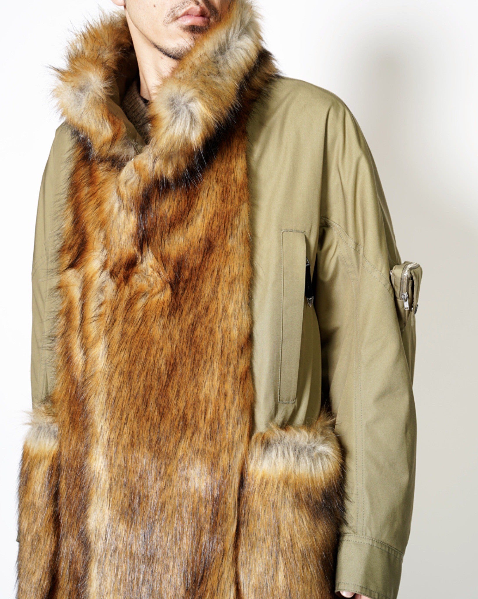 TOGA ARCHIVES】WEATHER CLOTH FUR COAT-Amanojak.