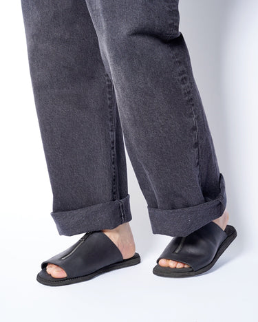 【GUIDI】<br>-BRKZ06- CALF BACK SIDE FULL GRAIN OPEN TOE FRONT ZIP SANDAL