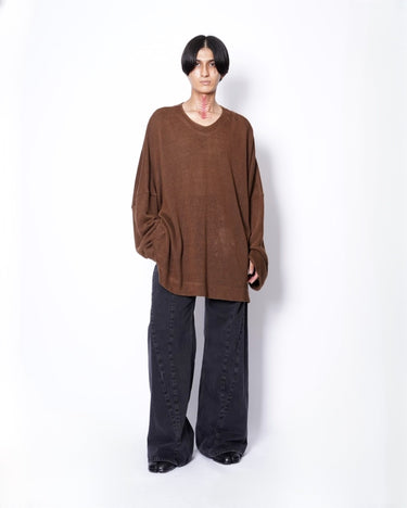 【AVIVA JIFEI XUE】<br>V Neck Knit Smock