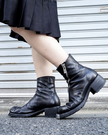 予約受付中<br>【GUIDI】<br>Amanojak. EXCLUSIVE<br>-NB66V_AJ-<br>HORSE FULL GRAIN<br>"BIAS ZIP" BOOTS<br>ウィメンズサイズ(35～38)
