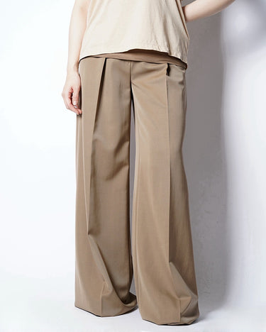 【MAXMARA】<br>"LIBBRA"<br>WOOL/MOHAIR<br>2TUCK WIDE TROUSER