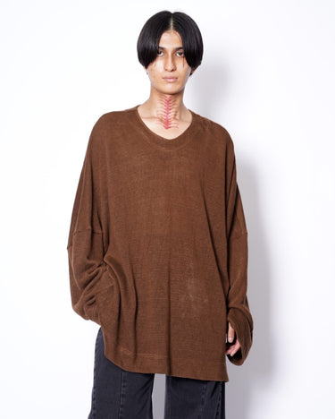 【AVIVA JIFEI XUE】<br>V Neck Knit Smock