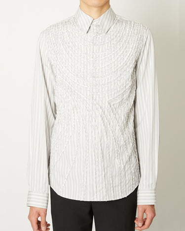 26AW予約受付中<br>【TAAKK】<br>TAPE EMBROIDERY STRIPE SHIRTS