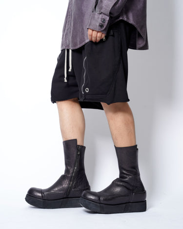 【POLLACKI】<br>No.3 HAND DYED HORSE LEATHER RUBBER/LEATHER SOLE BOOTS