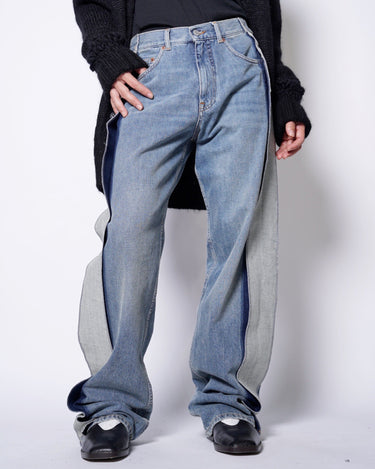 [MM6]<br>Synthetic Leather<br>Knee TUCK PANTS