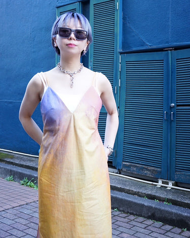【SATORU SASAKI】<br>PRINTED SLIP DRESS