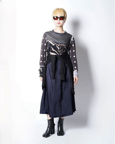 【TOGA ARCHIVES】<br>KNIT DOCKING SKIRT