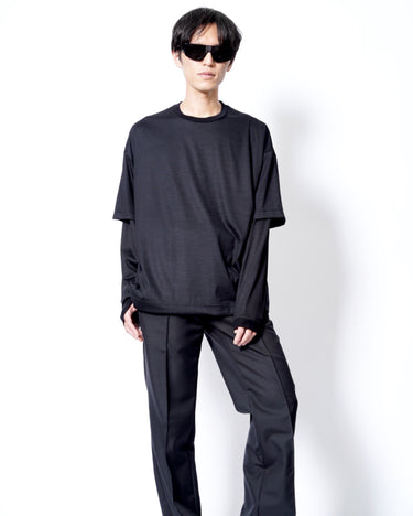イベント期間限定アイテム<br>(6月27日～7月5日まで)<br>【KANEMASA PHIL】<br>36G Wool SS Tee (BLACK)