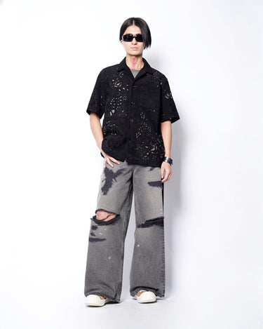 【MASU】<br>MB BAGGY JEANS ANGEL DAMAGE