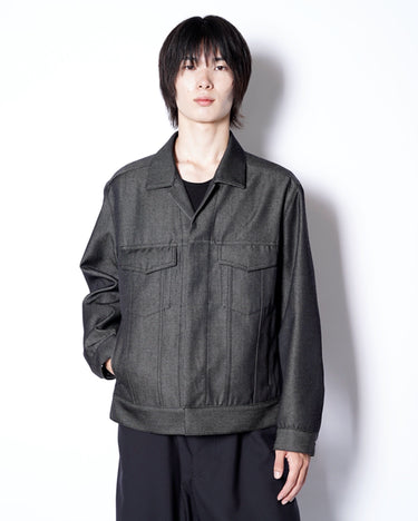 【OVERCOAT】<br>WOOL DENIM JACKET