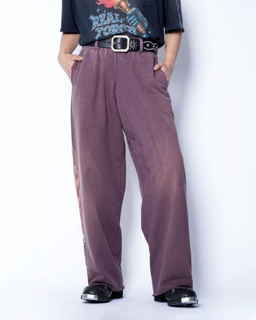 【KAMIYA】<br>"Skull Flame" Sweat PANTS