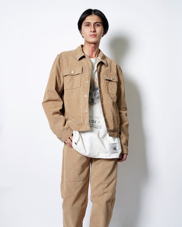 【MM6】<br>SAND EFFECT DENIM TRUCKER JACKET