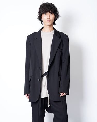 [Yohji Yamamoto POUR HOMME]<br>WOOL GABARDINE RANDOM TUCK PANTS