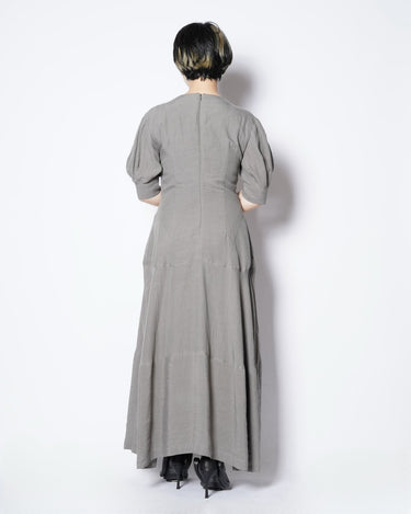 【SATORU SASAKI】<br>PUFF-SLEEVE LINEN DRESS