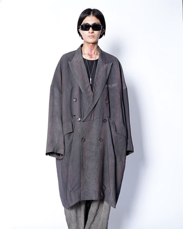 [ZIGGY CHEN]<br>DOUBLE BREASTED ASYMMETRIC COAT