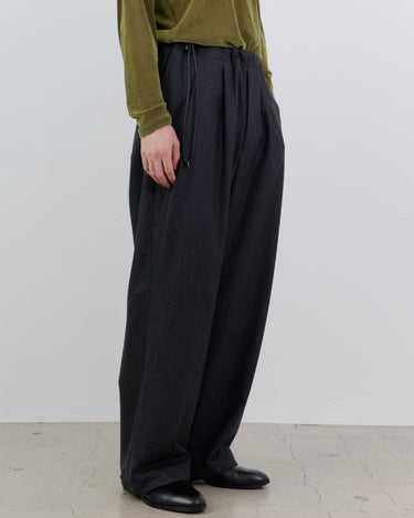 【ANTHEM A】<br>WOOL CASHIMERE POPLIN NO-BRAINER PANTS