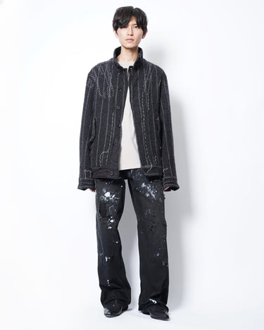 26AW予約受付中<br>【kolor】<br>DAMAGED DOUBLE KNEE PANTS