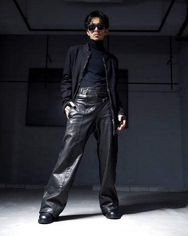 [Maison mihara yasuhiro]<br>× backlash<br>Smooth Leather Reconstructed Pants