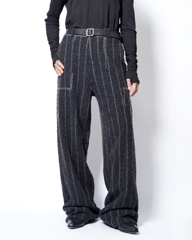26AW予約受付中<br>【kolor】<br>STITCH WORK FELTED WOOL TROUSER