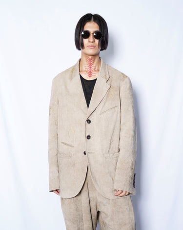 【ZIGGY CHEN】<br>NOTCH COLLAR THREE BUTTON BLAZER