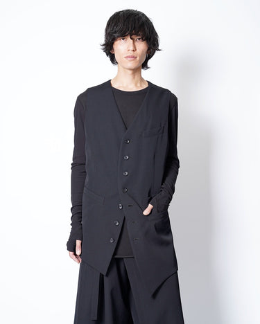 [Yohji Yamamoto POUR HOMME]<br>ASYMMETRY LENGTH VEST