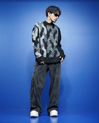 【Feng Chen Wang】<br>GRADIENT CABLE SWEATER