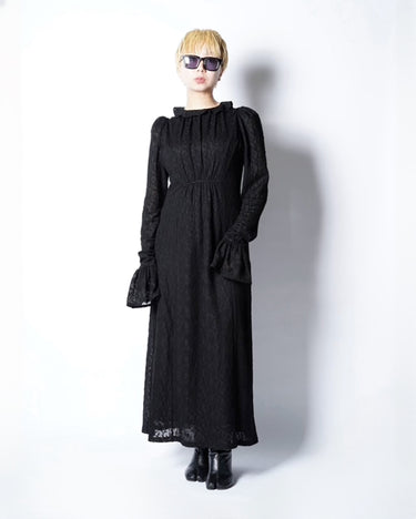 【VIVIANO】<br>Jacquard Drapé Dress