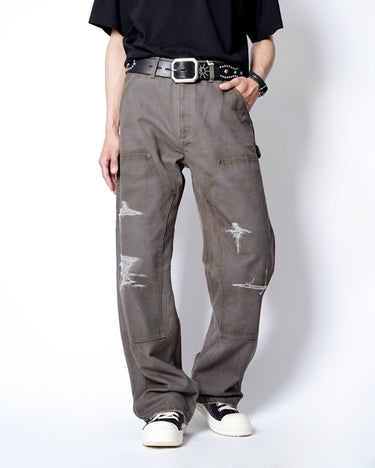 【KAMIYA】<br>BORO Duck Painter Pants