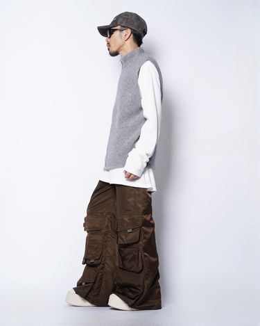 【walenode】<br>CASHMERE FLEECE ZIP UP VEST