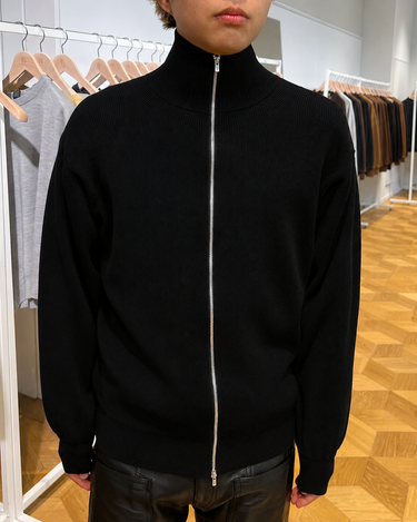 26AW予約受付中<br>【BATONER】<br>HARD TWIST WOOLRIB DRIVERS KNIT