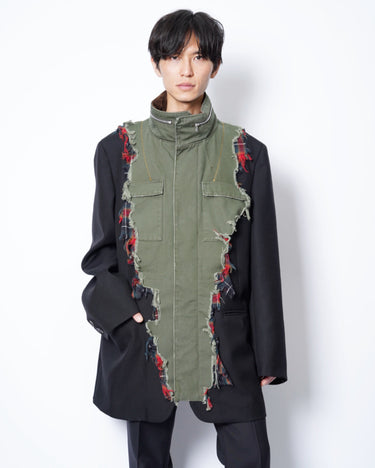 26AW予約受付中<br>【kolor】<br>MILITARY BLOUSON DOCKING TAILORED JACKET